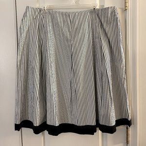 Black and white striped skirt